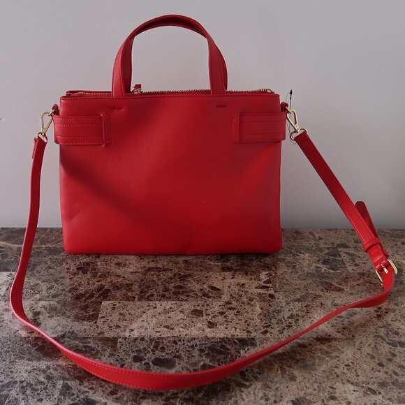 LOVE MOSCHINO BORSA PU ROSSO SATCHEL BAG - Picture 10 of 15